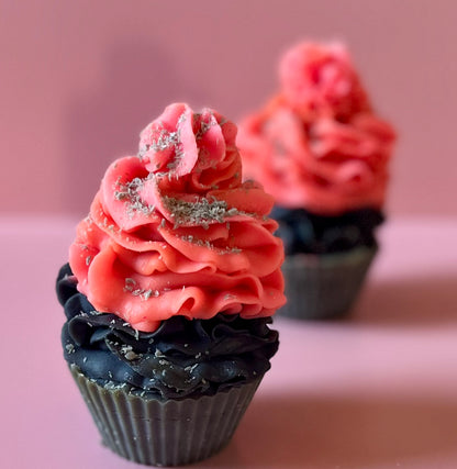 BLACK CHERRY CUPCAKE COLD PROCESS SOAP